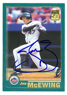 Joe McEwing Autographed Baseball Card - New York Mets