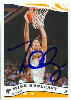 53699 Mike Dunleavy Autographed Basketball Card Golden State Warriors 2005 Topps No .39