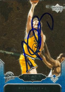 53705 Mike Dunleavy Autographed Basketball Card Golden State Warriors 2005 Upper Deck Black Diamond No .26