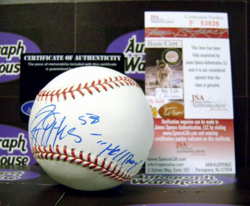 Jeremy Hellickson Autographed Baseball Inscribed Hellboy Jsa