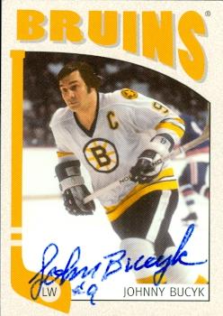 55334 John Bucyk Autographed Hockey Card Boston Bruins 2005 In The Game No .314