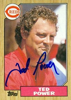 Ted Power Autographed Baseball Card - Cincinnati Reds
