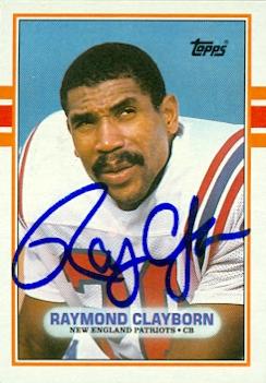 Raymond Clayborn Autographed Football Card New England Patriots 1989 Topps No .203