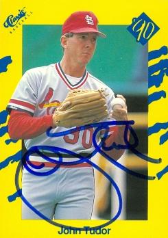 59744 John Tudor Autographed Baseball Card St. Louis Cardinals 1990 Classic No .T2 -  Autograph Warehouse