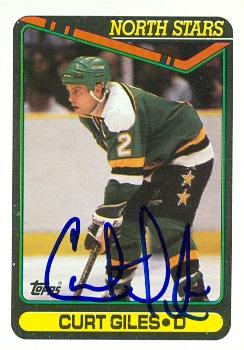 Curt Giles Autographed Hockey Card Minnesota North Stars 1990 Topps No .228 -  Autograph Warehouse, AU28084