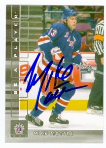 61591 Mike Mottau Autographed Hockey Card New York Rangers 2001 Nhl Be A Player No. 57 -  Autograph Warehouse