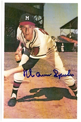61711 Warren Spahn Autographed Postcard Boston Braves 1982 Tcma No. 14 67 3.5X5