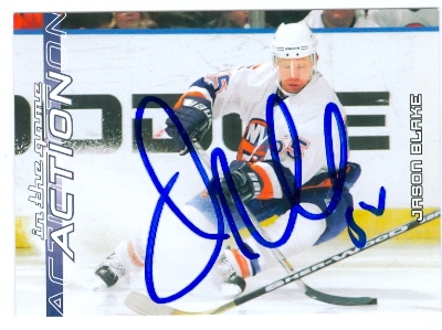 62738 Jason Blake Autographed Hockey Card New York Islanders 2003 In The Game No. 345