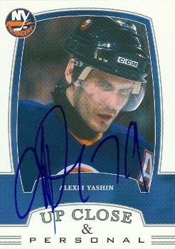 62960 Alexei Yashin Autographed Hockey Card New York Islanders 2002 In The Game No. 334