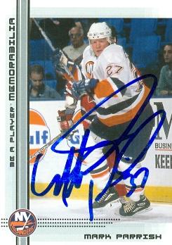 63008 Mark Parrish Autographed Hockey Card New York Islanders 2000 In The Game No. 482