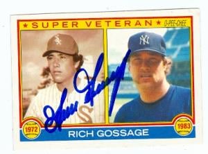 63279 Rich Goose Gossage Autographed Baseball Card New York Yankees Chicago White Sox 1983 O-Pee-Chee No. 241 Super Veteran -  Autograph Warehouse