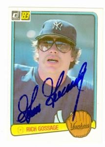 63287 Rich Goose Gossage Autographed Baseball Card New York Yankees 1983 Donruss No. 157 -  Autograph Warehouse