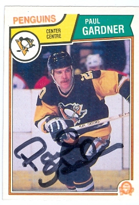 63390 Paul Gardner Autographed Hockey Card Pittsburgh Penguins 1983 O-Pee-Chee No. 280 -  Autograph Warehouse