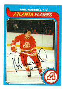 64067 Phil Russell Autographed Hockey Card Atlanta Flames 1979 Topps No. 143 -  Autograph Warehouse