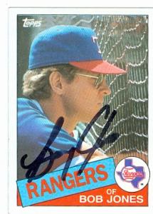 64186 Bobby Jones Autographed Baseball Card Texas Rangers 1985 Topps No. 648 -  Autograph Warehouse