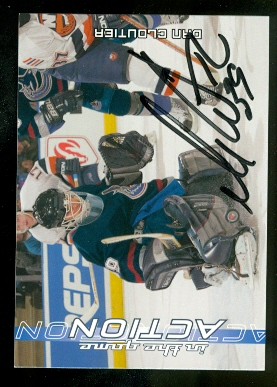 66064 Dan Cloutier Autographed Hockey Card Vancouver Canucks 2003 In The Game No. 529