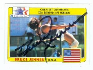 Picture of Autograph Warehouse 66630 Bruce Jenner Autographed Card Decathlon 1976 Usa Olympian 1983 Olympic Set No. 50