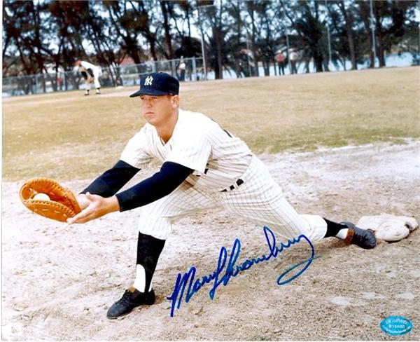 67838 Marv Throneberry Autographed 8 x 10 Photo New York Yankees Image No. 2