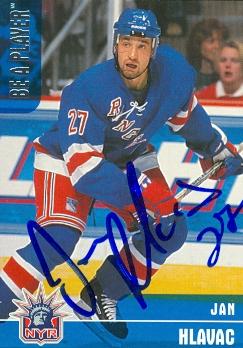 68400 Jan Hlavac Autographed Hockey Card New York Rangers 1999 In The Game No. 157