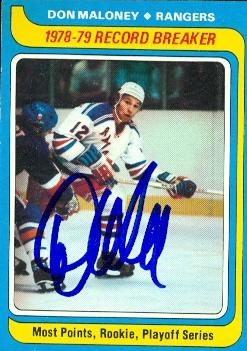 68547 Don Maloney Autographed Hockey Card New York Rangers 1979 Topps No. 162 -  Autograph Warehouse