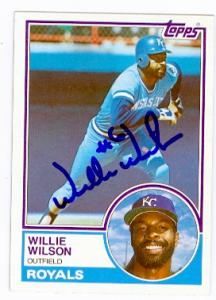 69014 Willie Wilson Autographed Baseball Card Kansas City Royals 1983 Topps No. 710 -  Autograph Warehouse