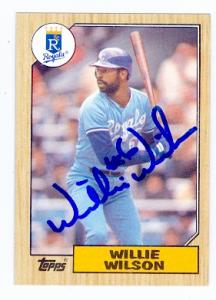 69041 Willie Wilson Autographed Baseball Card Kansas City Royals 1987 Topps No. 783 -  Autograph Warehouse
