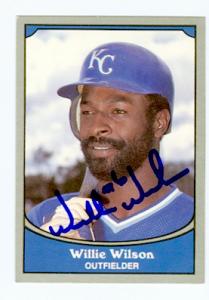 69082 Willie Wilson Autographed Baseball Card Kansas City Royals 1990 Pacific Baseball Legends No. 109 -  Autograph Warehouse