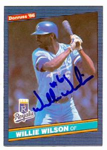 69199 Willie Wilson Autographed Baseball Card Kansas City Royals 1986 Donruss No. 175 -  Autograph Warehouse