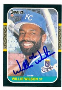 69207 Willie Wilson Autographed Baseball Card Kansas City Royals 1987 Donruss No. 96 -  Autograph Warehouse