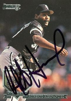 69871 Roberto Hernandez Autographed Baseball Card Chicago White Sox 1994 Donruss No. 279