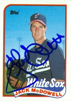 70193 Jack Mcdowell Autographed Baseball Card Chicago White Sox 1989 Topps No. 486