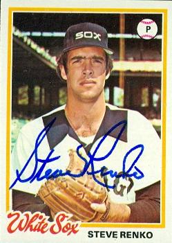 Steve Renko Autographed Baseball Card Chicago White Sox 1978 Topps No. 493