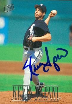 70437 Kevin Tapani Autographed Baseball Card Chicago White Sox 1996 Fleer Ultra No. 337