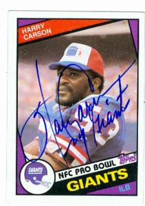 70534 Harry Carson Autographed Football Card New York Giants 1984 Topps No. 314 -  Autograph Warehouse