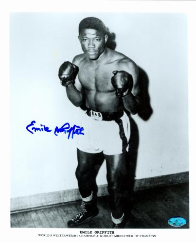 Picture of Autograph Warehouse 70556 Emile Griffith Autographed 8 x 10 Photo Boxing Legend World Champion Boxer