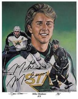 71121 Mike Modano Autographed Photo Dallas Stars Future Hall Of Famer 11X14 Limited Edition Lithograph Of No. 750 -  Autograph Warehouse