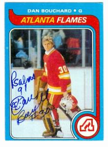 71202 Dan Bouchard Autographed Hockey Card Atlanta Flames 1979 Topps No. 28 -  Autograph Warehouse