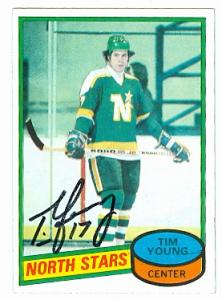 71260 Tim Young Autographed Hockey Card Minnesota North Stars 1980 Topps No. 174 -  Autograph Warehouse