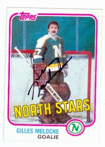 71292 Gilles Meloche Autographed Hockey Card Minnesota North Stars 1981 Topps No. 109 -  Autograph Warehouse