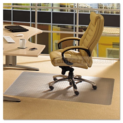 Picture of Floortex Cleartex 1115225EV Advantagemat Pvc Rectangular Chair Mat For Low Pile Carpets 0.25 In.- Clear 48 X 60 In.