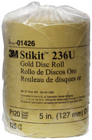 Picture of 3M 1506 6-80D-Gr 6 in. Stikit Green Fre-Cut 80D Grade Sanding Discs- 100 Disc Roll