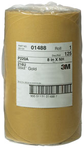 Picture of 3M 1639 6 in. 180A Dust Free Stikit Gold Stikit Gold Disc&#44; 6 in. P180A&#44; 175 Discs per Roll
