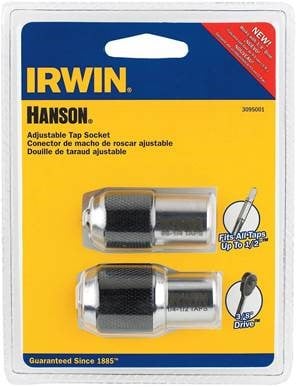 Irwin Hanson 3095001 2Pc Adj Tap Socket Set Adjustable Tap Socket Set