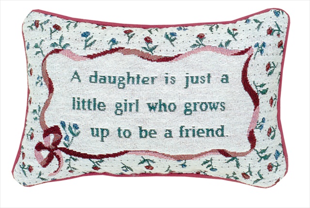Manual Woodworkers and Weavers  Daughter Tapestry Pillow Sentimental Filled With Recycled Fibers 12.5 X 8.5 in. Poly Blend