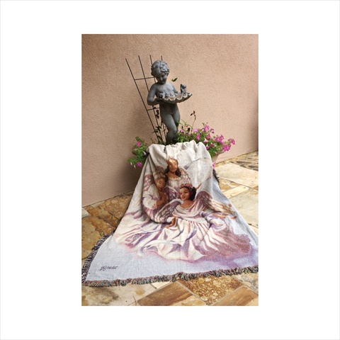 Angelic Trio Tapestry Throw Blanket Fashionable Jacquard Woven 50 X 60 in -  ComfortCreator, CO2618615