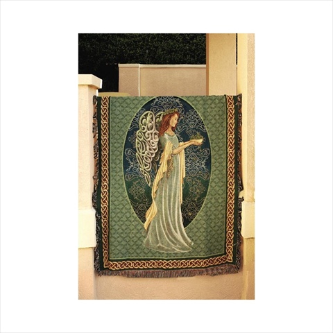 Picture of Manual Woodworkers and Weavers ATIRAN Irish Angel Tapestry Throw Blanket Fashionable Jacquard Woven 50 X 60 in.