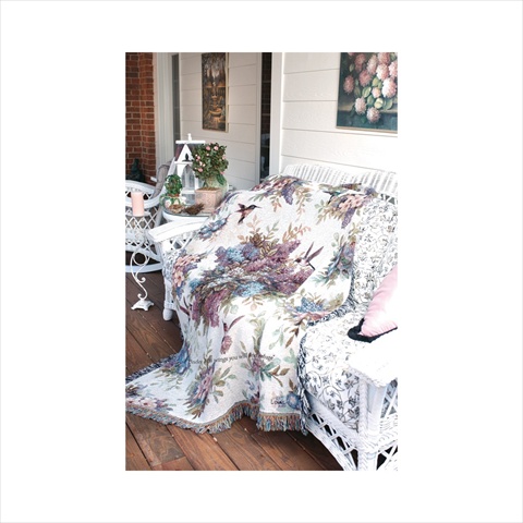 Picture of Manual Woodworkers and Weavers ATLWWV Whisper Wings With Verse Tapestry Throw Blanket Fashionable Jacquard Woven 50 X 60 in.