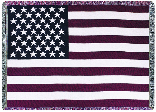 Picture of Manual Woodworkers and Weavers AUSA53 Usa Flag Tapestry Throw Blanket Fashionable Jacquard Woven 46 X 60 in.
