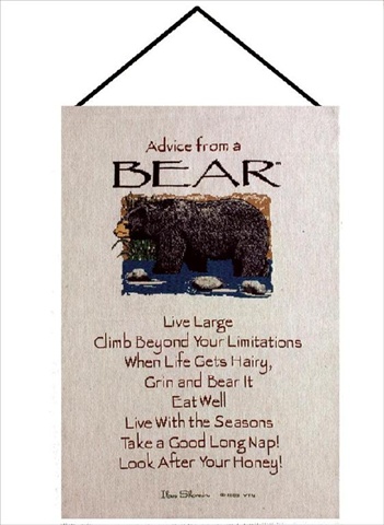Picture of Manual Woodworkers and Weavers HWABER Advice From A Bear Tapestry Wall Hanging Vertical 16 X 26 in.