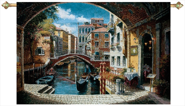 Picture of Manual Woodworkers and Weavers HWGAWV Archway To Venice Tapestry Wall Hanging Horizontal 71 X 48 in.
